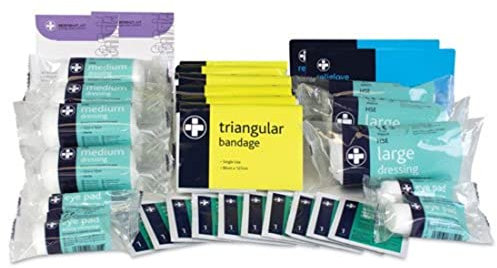 Reliance Medical 20 Persons First Aid Refill Kit - Ideal in Combination with the Lewis Plast Premium Medium 11-20 Persons First Aid Kit Box