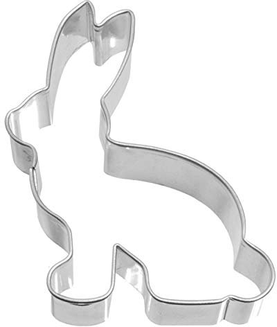Birkmann, Ausstechform Hase sitzend, Weißblech, 7 cm, Osterhase-Motiv
