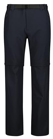 CMP Pantaloni Zip off Elasticizzati da Uomo, Antracite, 50