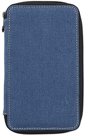 Speedball Canvas Pencil And Accessory Case, 24 Pencil Capacity, Denim, Organiser Pen, Marker, Pencil Case, For Home, School, Art Studio, Travel Art, Stationery Set Essential, Boys, Girls