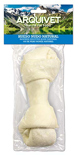 Arquivet Hueso Nudo Snacks Piel para Perros Osso Nodo 16 cm Naturale, Non Si Applica, 1 unidad (Paquete de 1)