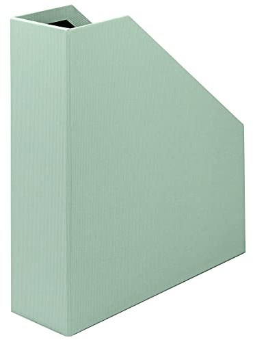 Rössler SOHO Stehsammler A4 mit Griff | Stehsammler Pappe aus stabilem Karton | Büro Organizer | Schreibtisch Organizer | Zeitschriftenhalter | 315 x 260 x 80 mm | 1 Stück | Farbe: Grün | Mint