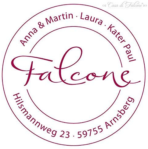 Adressstempel Familie Simple #4 | rund, 40 oder 50mm | mit deinem Wunschtext