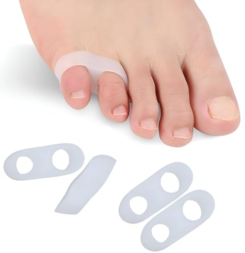 feifanshop 4 Silikon Zehenspreizer kleiner Zeh bei Hallux Valgus Hammerzeh Fußschmerzen