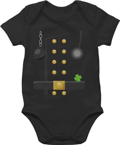 Shirtracer Baby Body Junge Mädchen - & - Schornsteinfeger Kostüm Karneval I Schlotfeger Fasching I Kaminkehrer - 12/18 Monate - Schwarz - tier fastnacht schornfeger bz10 80er jahre outfit faschings