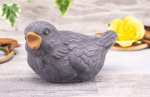 STEINFIGUREN SPICKER Steinfigur Vogel 207/1 Gartenfigur Steinguss Tierfigur Basaltgrau