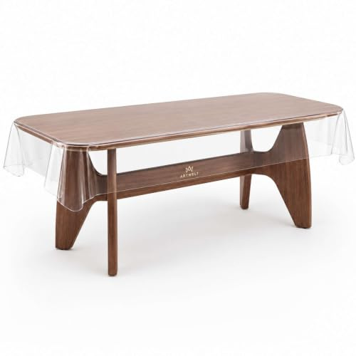 Artwelt Tischdecke Transparent Tischfolie 0.22mm Tischschutz 80X140cm