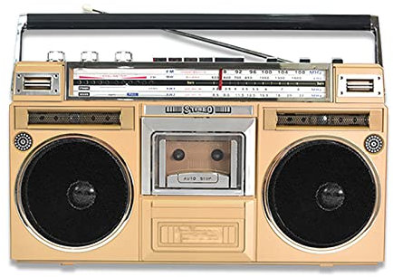 PAILON Radio Bluetooth Retro, Radio FM con Estilo Clásico Antiguo, Altavoces Inalámbricos Portátiles con USB, BT5.0, Reproductor de Tarjetas SD/TF para Casa, Fiesta, Exterior, Regalo