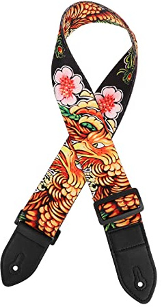 FUNOMOCYA 1pc Creative Guitar Strap with Exaggerated Design Ends Dirt Resistant for Bass and Acoustic Guitars for Outdoor Performances
