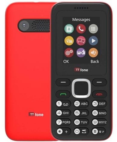 TTfone TT150 Téléphone Portable débloqué de Base sans SIM avec Bluetooth, Longue durée de Vie, Double SIM avec Appareil Photo et Jeux, Facile à Utiliser, Pay As You Go (Vodafone, avec crédit de 0 £