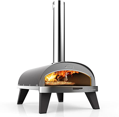 ZiiPa • Four à Pizza à Pellets Piana • Ardoise • Ultra Compact & Innovant • Chauffe à 450°C en 20 min • Cuisson Express 90 sec • Pierre Réfractaire Ø31 cm