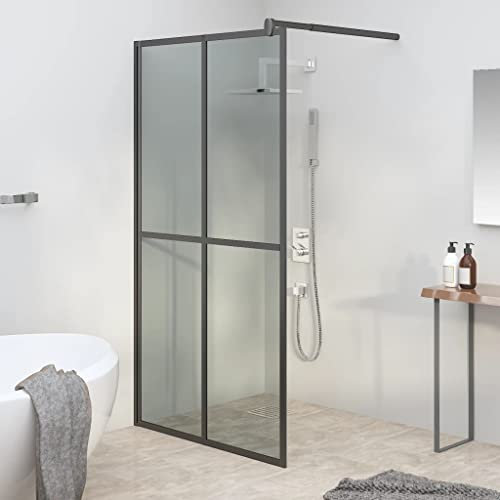 SKM Cabina Doccia 100x195 cm Vetro Temperato Scuro Articoli di ferramenta, Prodotti Idraulici (26,98KG)