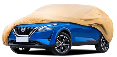 JURMON Housse de voiture robuste pour extérieur Convient pour Nissan Qashqai, résistante au vent, toutes saisons, imperméable, protection contre le soleil, la pluie, les UV, la poussière, la neige