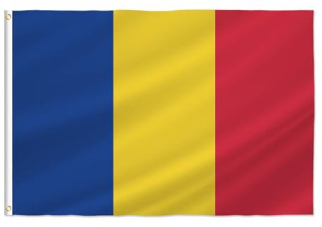 PTEROSAUR Bandera de Rumanía, 2 x 9 m, bandera nacional rumana, ojales de latón, decoración de interiores y exteriores