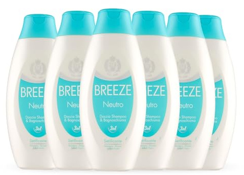 BREEZE | Schampo och neutral duschtvål, 6 x 400 ml
