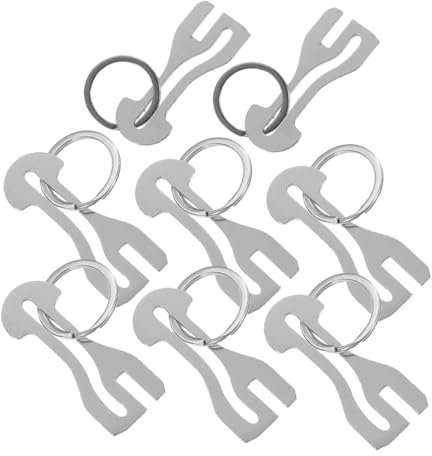 IMIKEYA 8piezas Llaveros Metálico Accesorio Para Carrito Removedor Portátil De Fichas