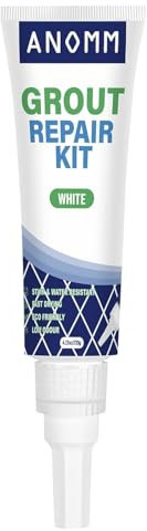 ANOMM 120ml Blanqueador de Juntas Azulejos, Blanco Lechada para Azulejos Baño, Limpia Juntas Baldosas Suelo, Renovador de Juntas para Cocina, Baño, Ducha, Azulejos, Líneas de Pared