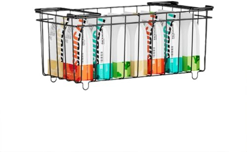 Gefriertruhe Korb 4er Set Stapelbar GefrierköRbe Mit Griffen, Gefrierschrank Organizer BehäLter, Einfacher Zugriff, Gefriertruhe Organizer Für 198l TiefküHltruhe, Gefrorene Organisieren, 37x15x18 Cm