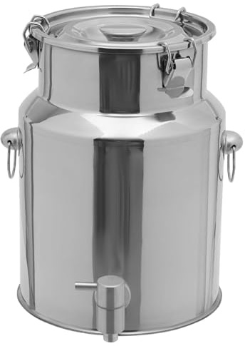 201 Bidone in Acciaio per Olio con Rubinettorubinetto per Bidone Acciaio,lattina in Acciaio Inossidabile Contenitori Acciaio Inox per Olio di Oliva TU,Capacity-9L