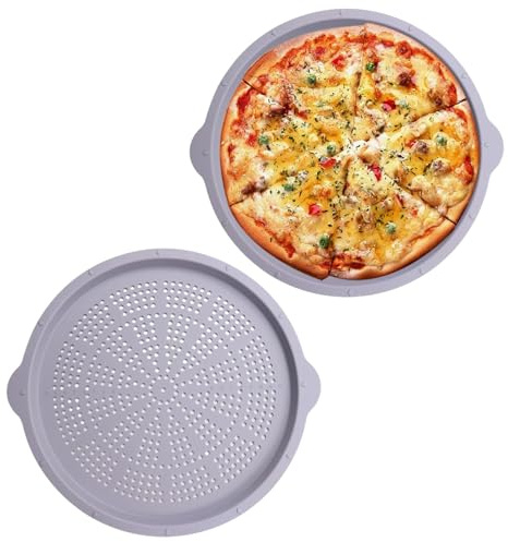 Generico Teglia per Pizza,2 Pezzi Da 39.9 Centimetri In Silicone Sicuro Per Lavastoviglie,Teglia per Pizza Antiaderente per Forno | Per Barbecue All'Aperto Picnic E Cottura Al Forno
