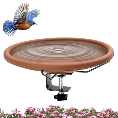 Hjatirace Vogelbäder Für Den Außenbereich | 30 cm Auf Terrassen Montierte Schale - Vogel Wasserschale Außen Badewanne,Für Garten Hof Terrasse Balkon Geländer Zuhause Wohnung Bauernhaus