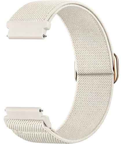 Aurrain 20mm Elastisk nylon klockarmband,kompatibelt Galaxy Watch 7/FE/6/6Classic/Active2/Active40mm/Vivoactive 6/5/3/AmazfitGTS,Unisex elastiskt nylonarmband för sportklocka.