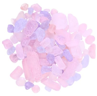 SUPVOX Pierres Naturelles Polies pour Aquarium et Décoration Intérieure Galets Irréguliers Roses et Violets Gravier pour Poissons et Jardinage