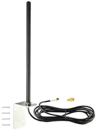BOOBRIE Dual Band WiFi Antenna Outdoor 2.4Ghz 5Ghz/5.8Ghz Omnidirectional WiFi Antenna 3M RG58 Cable SMA Male & RP-SMA Male Connector for WiFi Router Netgear TP-Link ASUS WLAN Hotspot