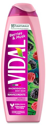 Badskum uppfriskande Vidal björnbär och mysk 500 ml