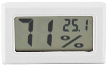 Mini Thermometer Hygrometer Reptile Messgerät Testtemperatur und Luftfeuchtigkei eingebettetes Digital Thermometer und Hygrometer für Reptilienbehälter Aquarium(-50 °C ~70 °C )(Weiß)
