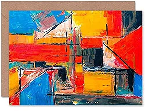 Fine Art Prints Abstract Expressionism Painting Greeting Card With Envelope Inside Premium Quality