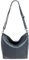 Caspar Klassisch Elegante Leder Handtasche Damen Tasche mit verstellbarem Schultergurt - PREMIUM LINE - Modell No.803 - Made in Italy, Farbe:dunkelblau, Accessoires:One Size