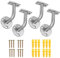 Justech 4PCs Stair Handrail Bracket Wall Mounted Handrail Bannister Support StainlessSteel Handrail Holder Screws Included