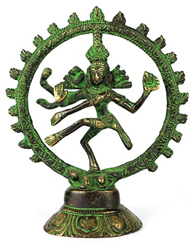 Lord Shiva Natraj Tanzende Messingstatue Idol Skulptur für Heimdekoration Tempel (Natraj-05)