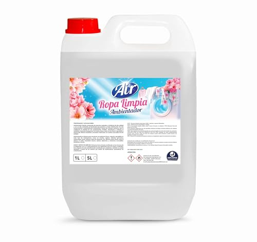SANJOMA Ambientadores De Hogar Y Oficina | Neutralizador De Olores Duradero Con Aromas Naturales | Ambientador Profesional Para Uso Industrial Y Doméstico |Garrafa de 5L, Aroma Ropa Limpia