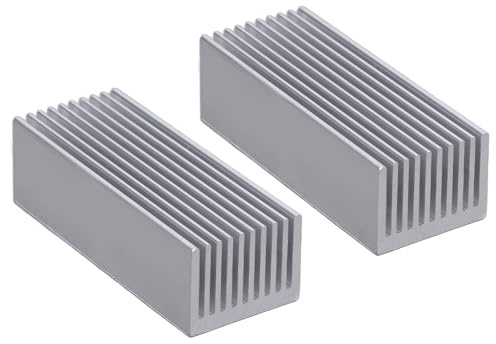 2 Stück Aluminium Kühlkörper 100x40x30mm für CPU Leistungselektronik und Power Board