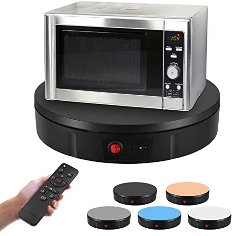 VAYOTOY Drehteller Elektrisch, 30 cm 100 KG Drehscheibe Elektrisch mit Fernbedienung Einstellbare Geschwindigkeit, 360° Drehteller für Produktanzeige Fotografie Video - Schwarz