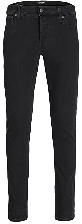 JACK & JONES Jjiglenn Jjoriginal SQ 356 - Vaqueros Ajustados para Hombre, Black Denim, 33W / 34L