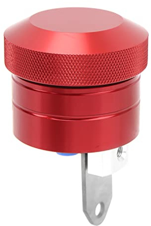 Motorrad Kettenöler Öler System, KIMISS Motorrad Kettenöler Tank Metall Kettenöler System Ölfilter Ersatz für Motorrad Fahrrad (Rot)