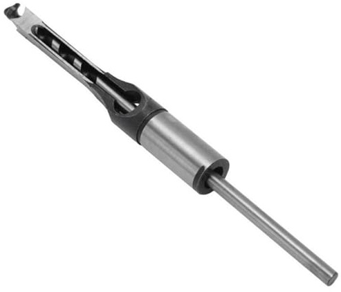 Michear Forets à trou carré pour le travail du bois - 6 mm à 16 mm - Tarière à mortaise - Ciseau à bois - Scie cloche carrée avec foret hélicoïdal - Outils de perçage (12 mm)