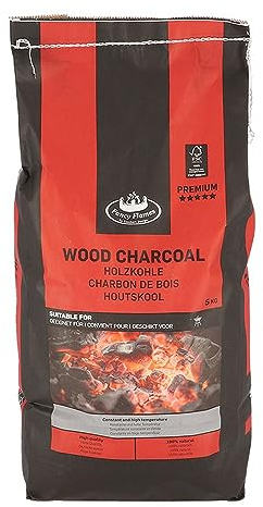 Rivanto® Holzkohle 5 kg aus Akazienholz, umweltschonende Grillkohle in Premium Qualität, kurze Anzünddauer, lange Brennzeit