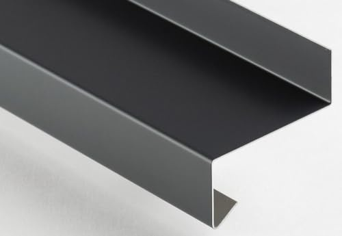 Fensterbank Tropfblech Alu Abschluss 5° anthrazit 2mm Ral7016 T=50-400mm 500mm, 750mm, 1000mm, 1500mm oder 2000mm (Fensterbank 2mm Alu Ral 7016 2000mm, 15/40/50/25)
