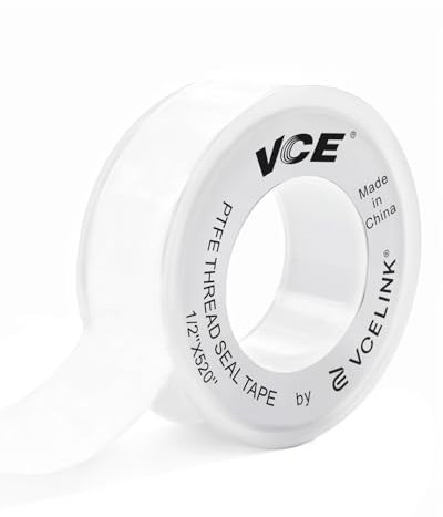VCE 1 Pack PTFE Industrial Sealant Tape White Thread Seal Tape,12mm x 13m