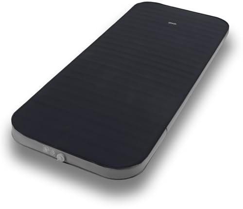 qeedo Cloudmat Single, Luftmatratze für 1 Person (200 x 77 x 7,5 cm) selbstaufblasend, bis 120kg belastbar, Verstellbarer Härtgrad (PU-Schaum-Füllung), weiche Soft Touch Oberfläche