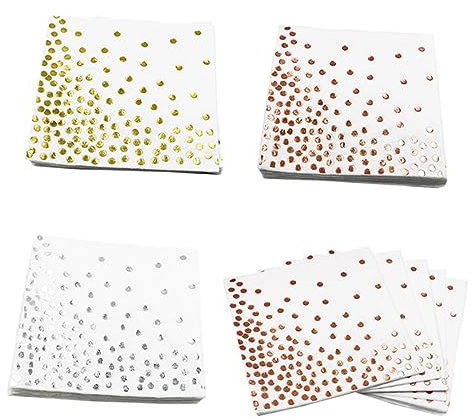 Alipis 20stücke Gepunktete Servietten Aus Robustem Material Einwegservietten Für Partys Und Feiern Servietten Mit Punktmuster Für Hochzeiten Und Geburtstage