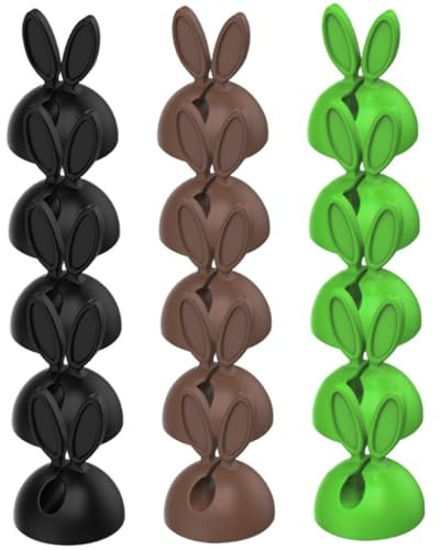 CIYODO 30pcs Cable Holder Clips Cord Organizer Rabbit Earphone Cable Holder for Home Office