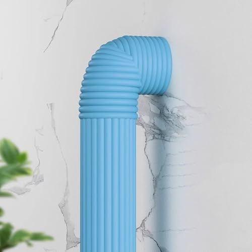 Cinta de espuma, cinta aislante de espuma y aluminio para exteriores, 2 m x 8 cm, para protección contra congelación de invierno, para tuberías de agua fría y caliente (azul)