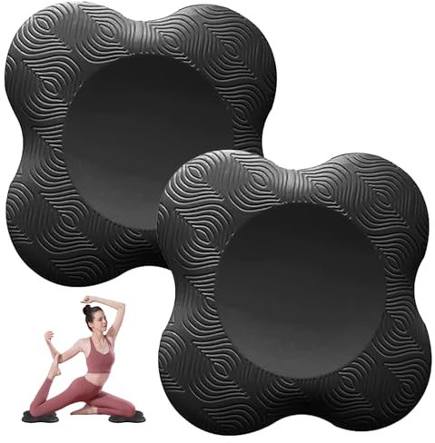 LINGJIA 2 Stück Kniekissen Yoga, Yoga Zubehör, Anti Rutsch Kniepolster Set, Verschleißfest, Schützende Knie, Handgelenke und Ellbogen, Verwendet für Pilates, Aerobe Übung 20 * 20cm