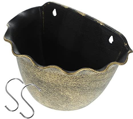 Sosoport Hängender Wandpflanzer Kunststoff Balkonpflanze Mit Abflusslöchern Wandhalter Blumentopf Für Innen Und Außenbereich Langlebiger Pflanztopf Im Vintage Stil Mit Wandmontage