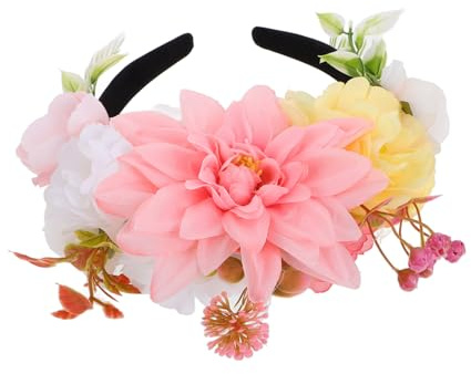 FOMIYES Fascia per Capelli Fiori Artificiali Ghirlanda Floreale Corona di Fiori Accessori per Capelli per Matrimonio Festa Compleanno Cerimonia